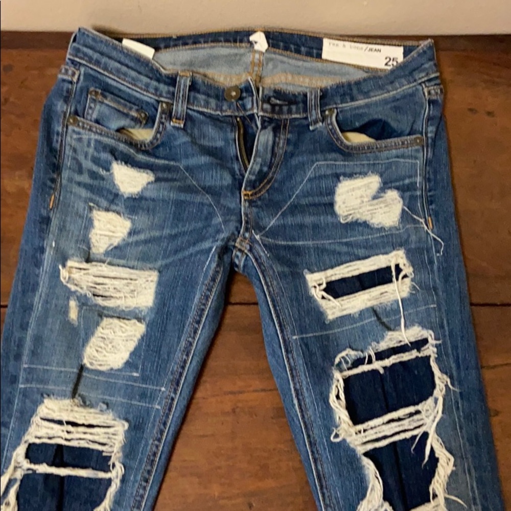 Rag & Bone Distressed Skinny Jeans